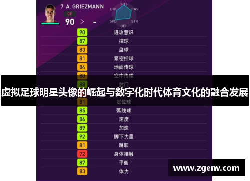 虚拟足球明星头像的崛起与数字化时代体育文化的融合发展